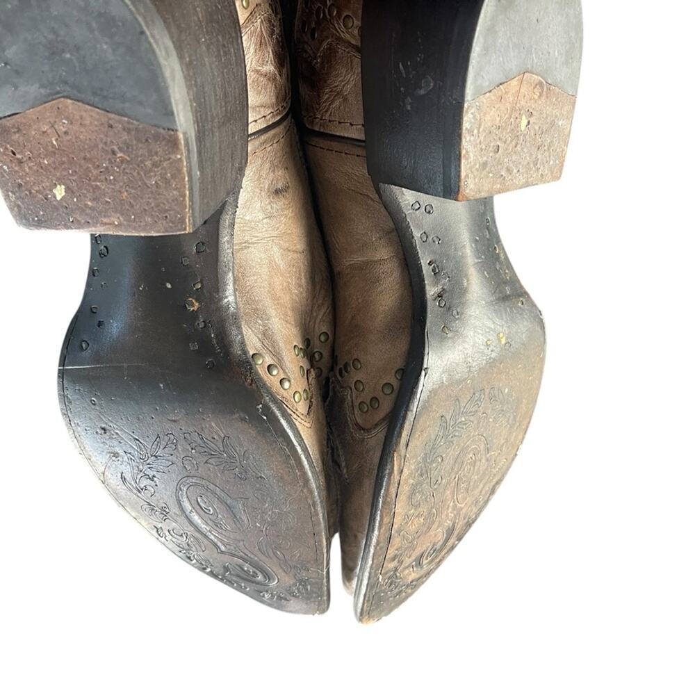 Sonora Riley Distressed Leather Butterfly Western Boots, Cowgirl, Festival, 8B - Picture 12 of 13